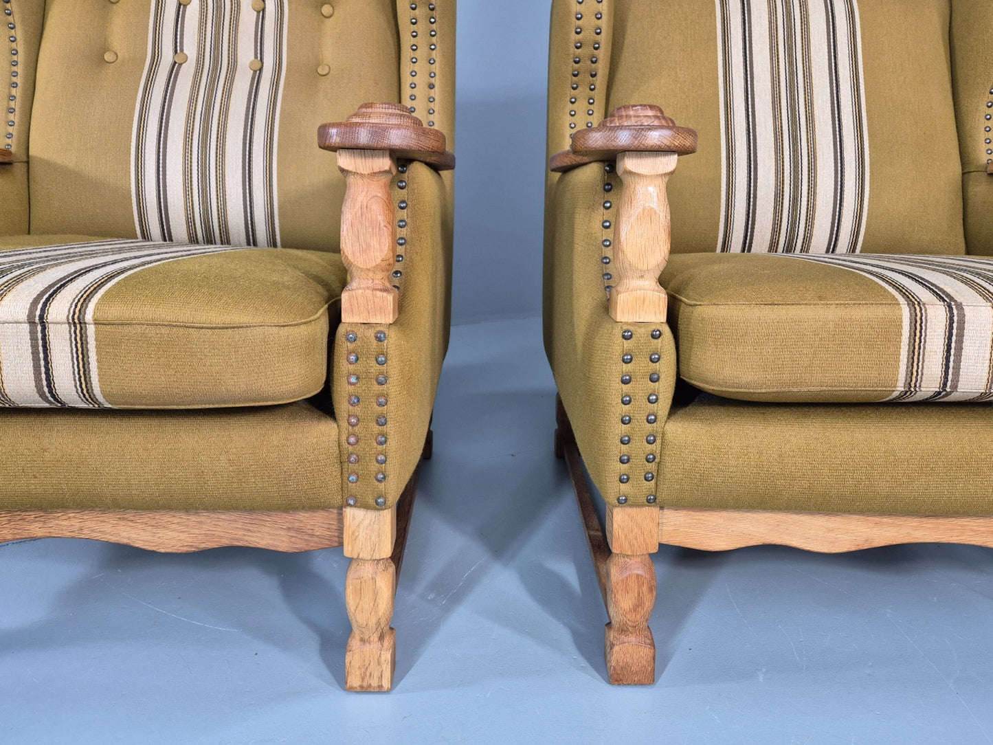Kjaernulf Style high and Low Back Lounge Chairs 1970s Denmark Retro EB11310 MNOR7