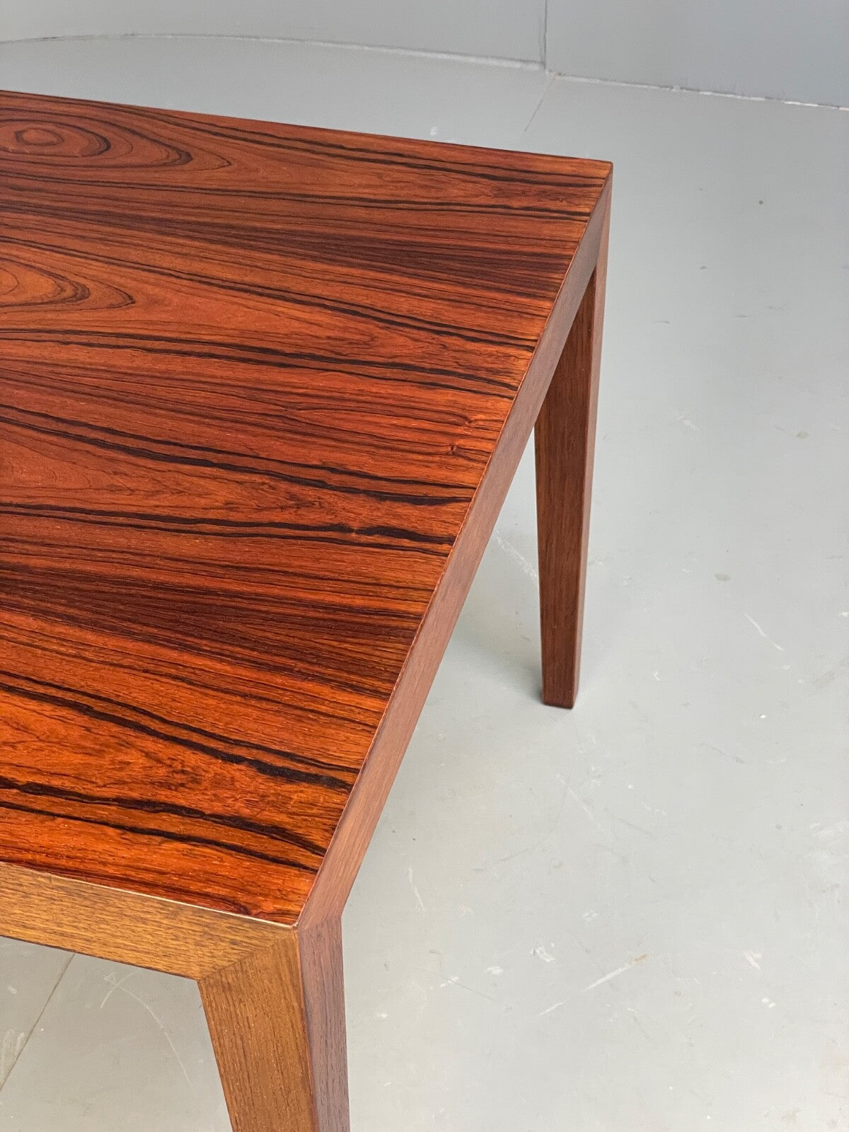 Vintage Danish Square Coffee Table By Haslev Retro 1960s Darkwood EB8801 MWOO - UKDK FURNITURE