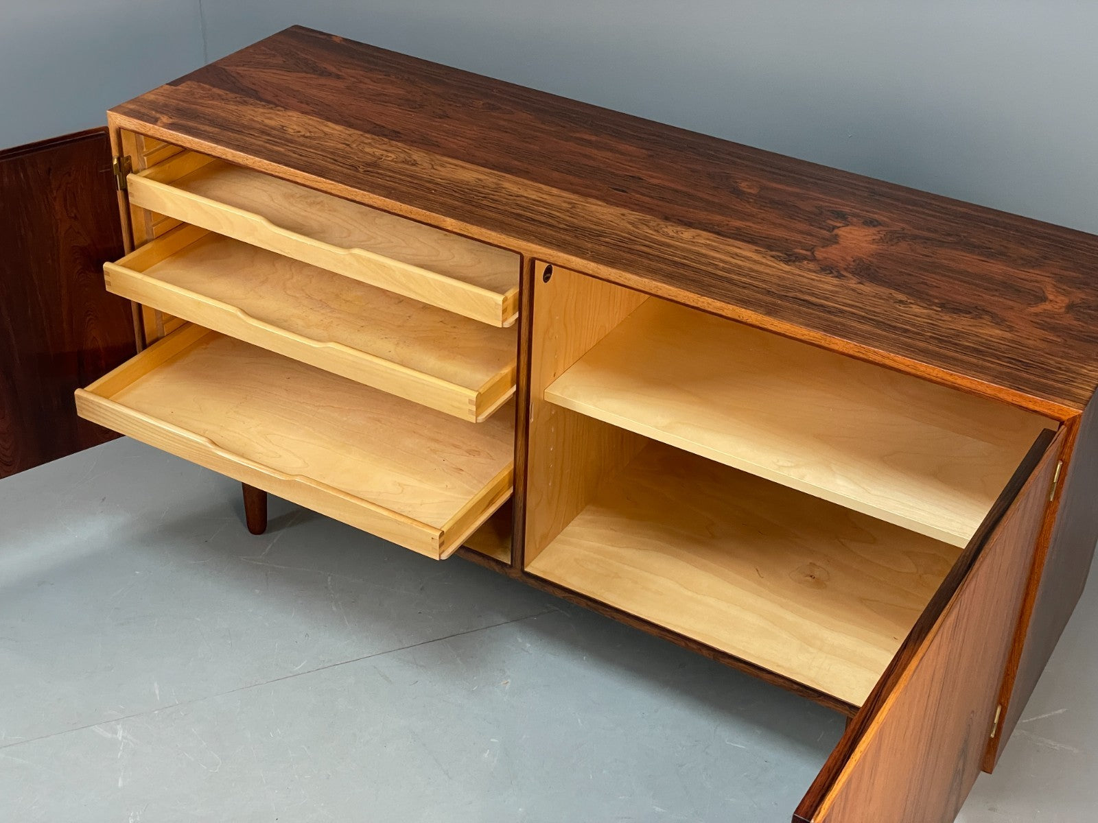 Vintage Hundevad Sideboard Mid Century Danish Shelving Drawers EB10843 MWOO2