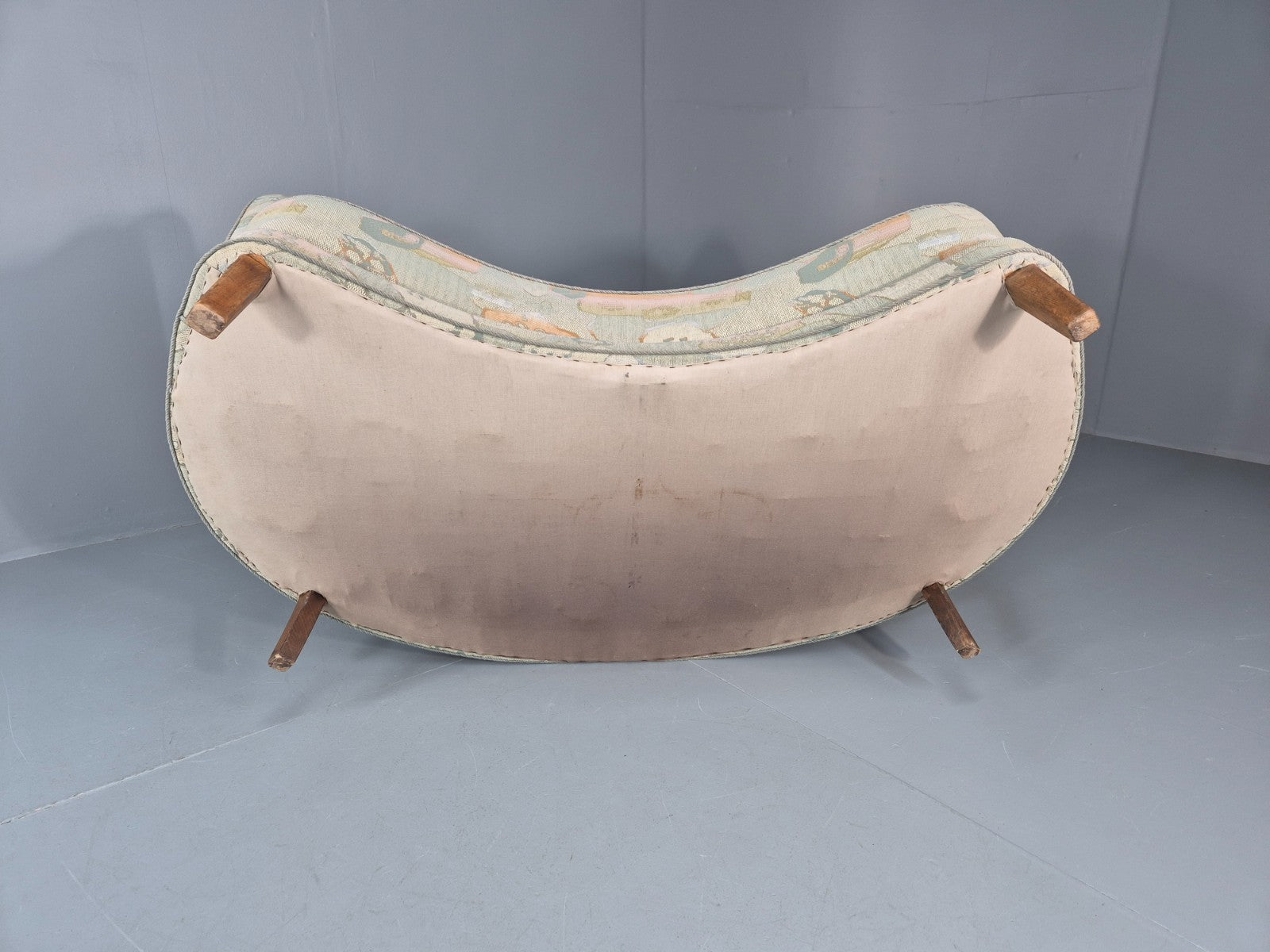 Vintage Two Seater Danish Curved Banana Sofa 1930s Art Deco Retro EB10792 M2SS9