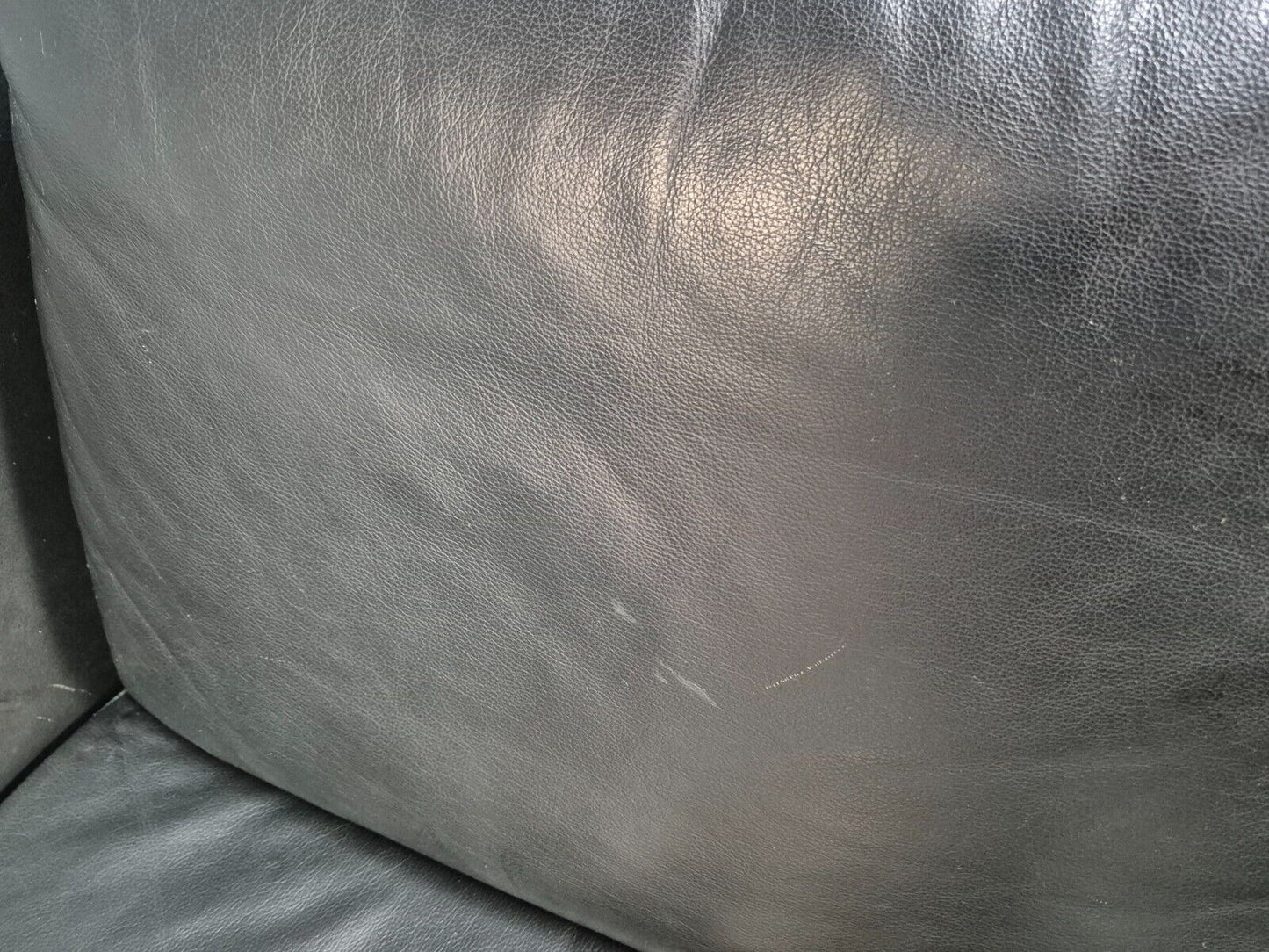 Vintage Danish 2 Seat Sofa Black Leather Mogensen Style Retro MCM EB8615 M2SS - UKDK FURNITURE