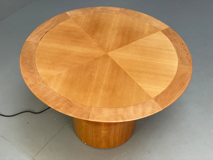 Circular Maple Coffee Table Height Adjustable Art Deco Themed Modern EB9439 MWOO - UKDK FURNITURE