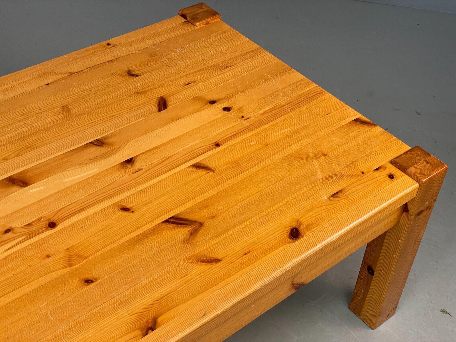 Large Vintage Scandinavian Solid Pine Coffee Table 1980s EB7840 MWOO - UKDK FURNITURE
