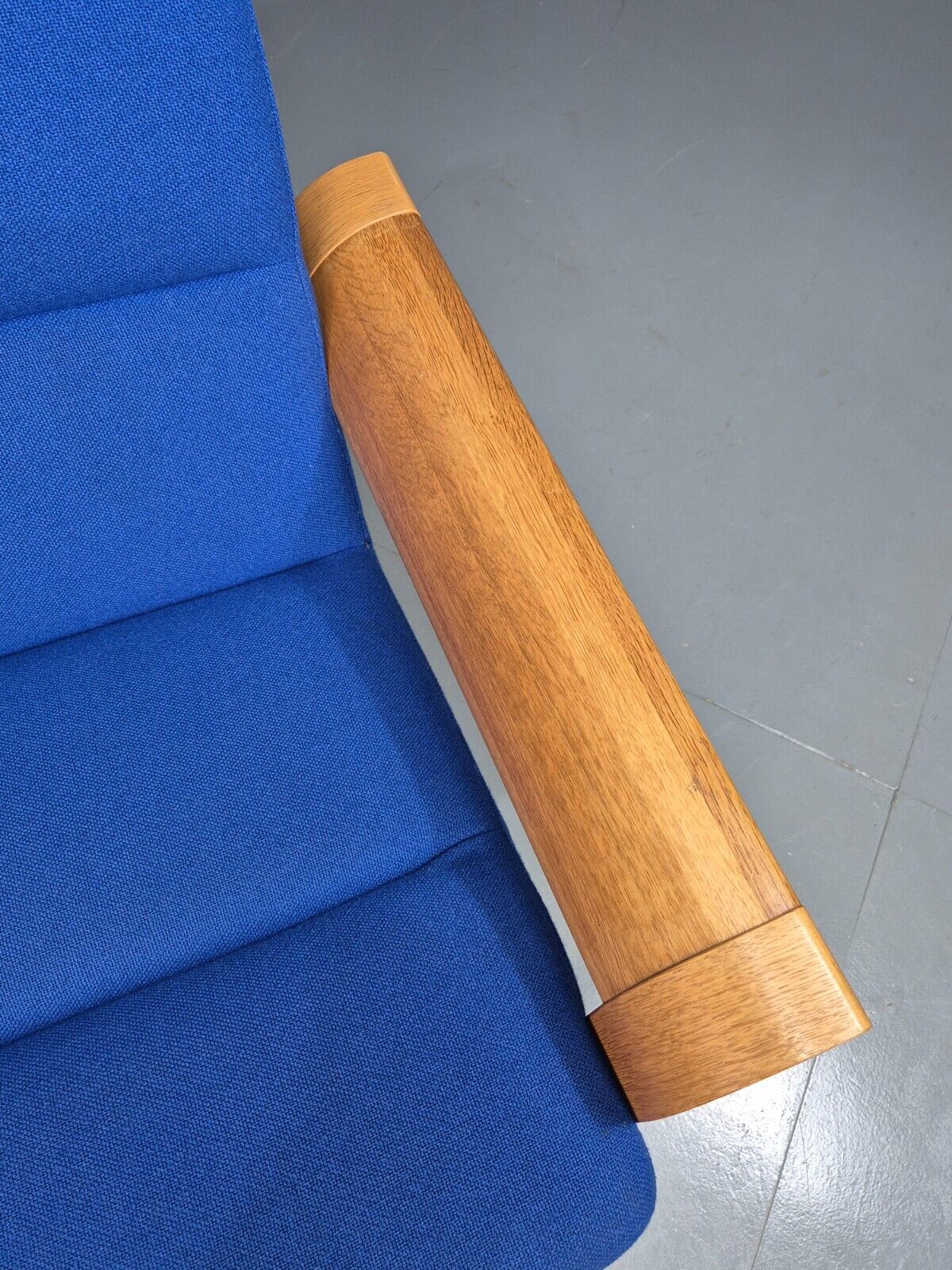 Vintage Danish Lounge Chair Blue Bentwood Magnus Olesen Retro 1970s EB8285 MNOR - UKDK FURNITURE