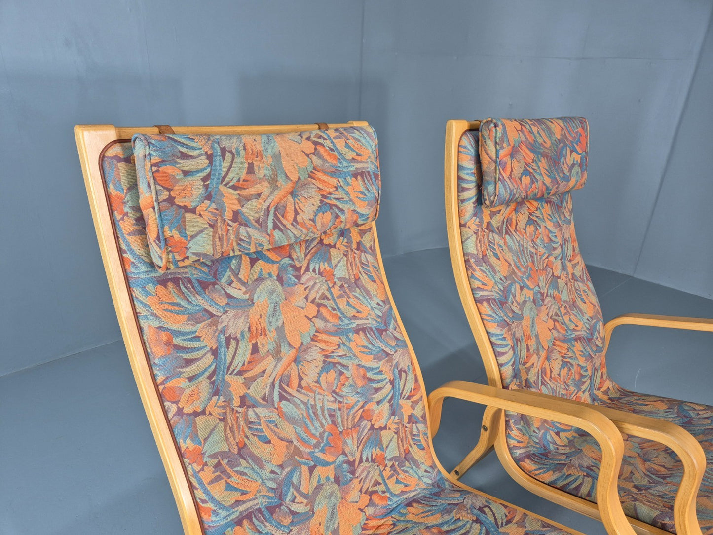 2  Vintage Bentwood Lounge Chairs Finn Ostergaard 1980s Retro MCM EB111339 MBEN7