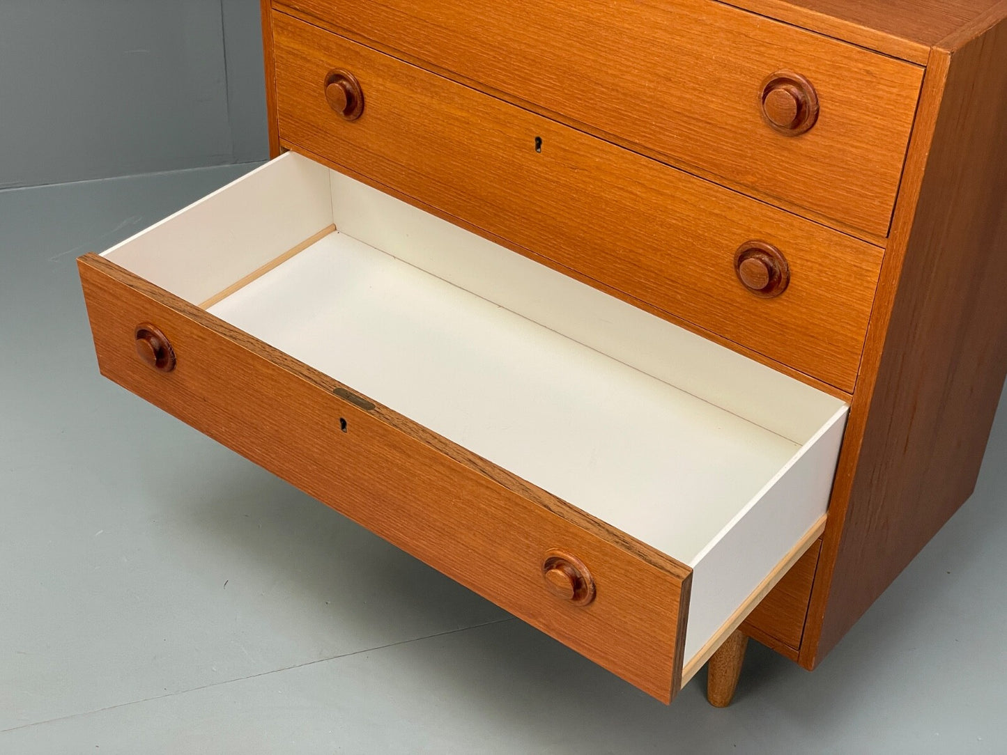 Mid Century Teak Chest Of Drawers By Erik Franssons Retro Scandi EB9824 MWOO - UKDK FURNITURE