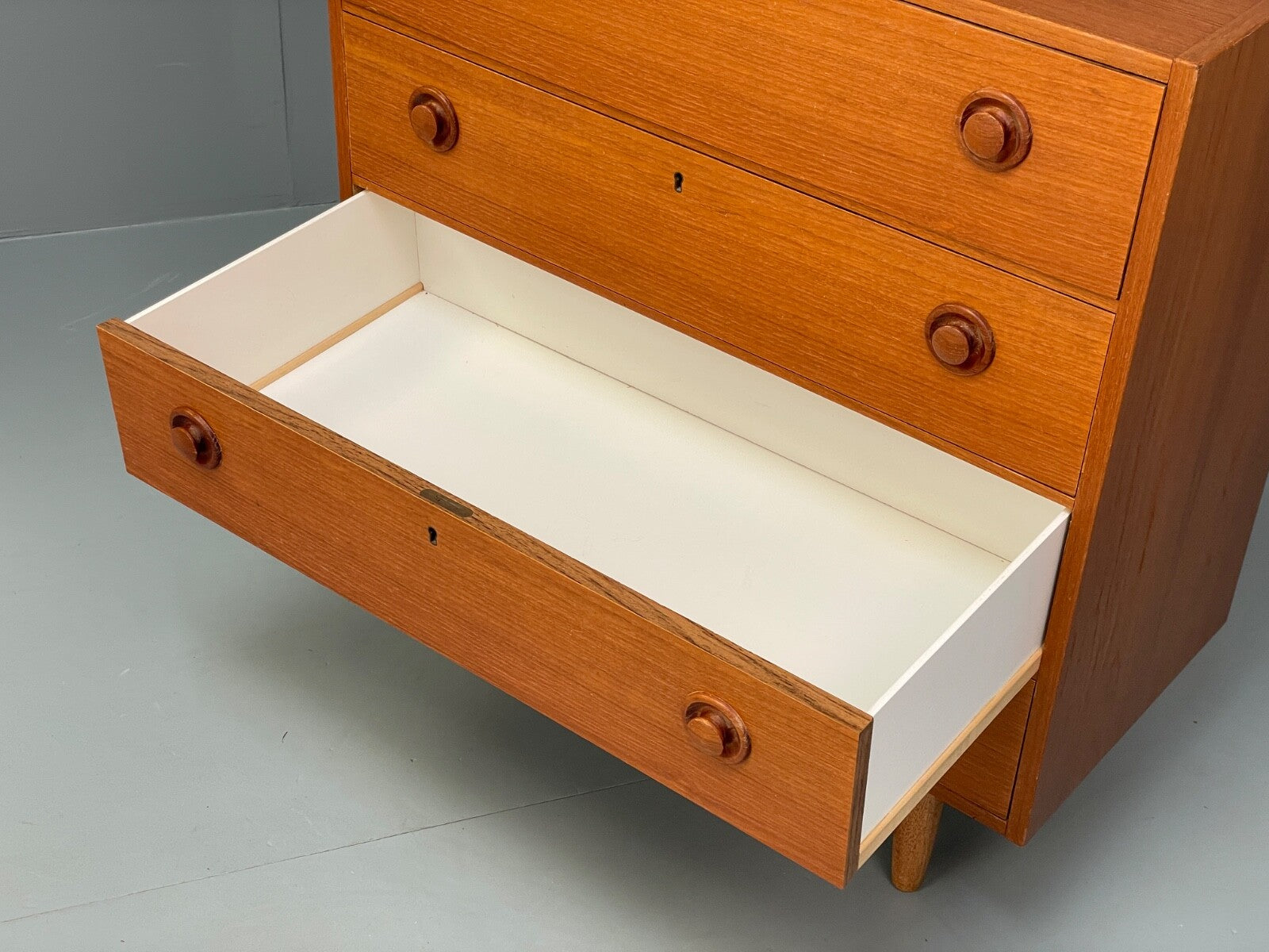 Mid Century Teak Chest Of Drawers By Erik Franssons Retro Scandi EB9824 MWOO - UKDK FURNITURE