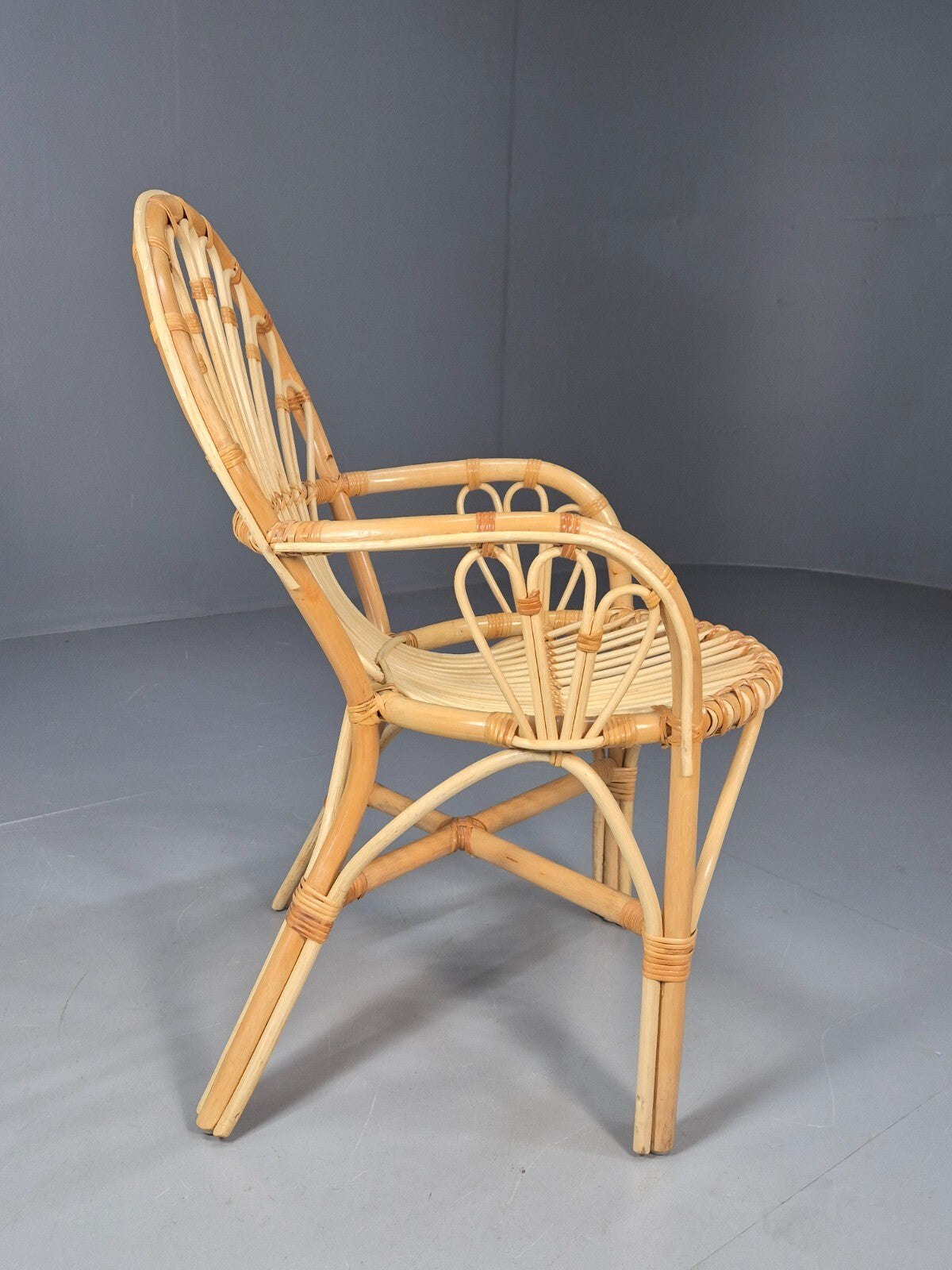 Vintage Cane Armchair 1970s Retro EB9687 VBER - UKDK FURNITURE