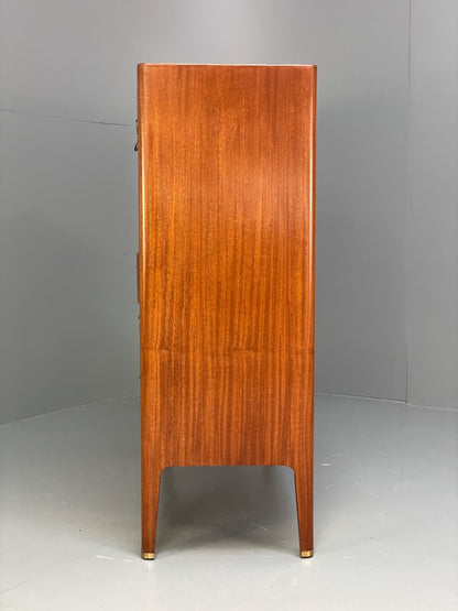 Vintage 1950s Chest Of Drawers Jewelery Display Brass Mahogany EB9761 MWOO - UKDK FURNITURE