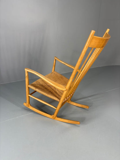 Mid Century Hans Wegner Rocking Chair J16 Frederica Stolefabrik EB10992 MNOR7