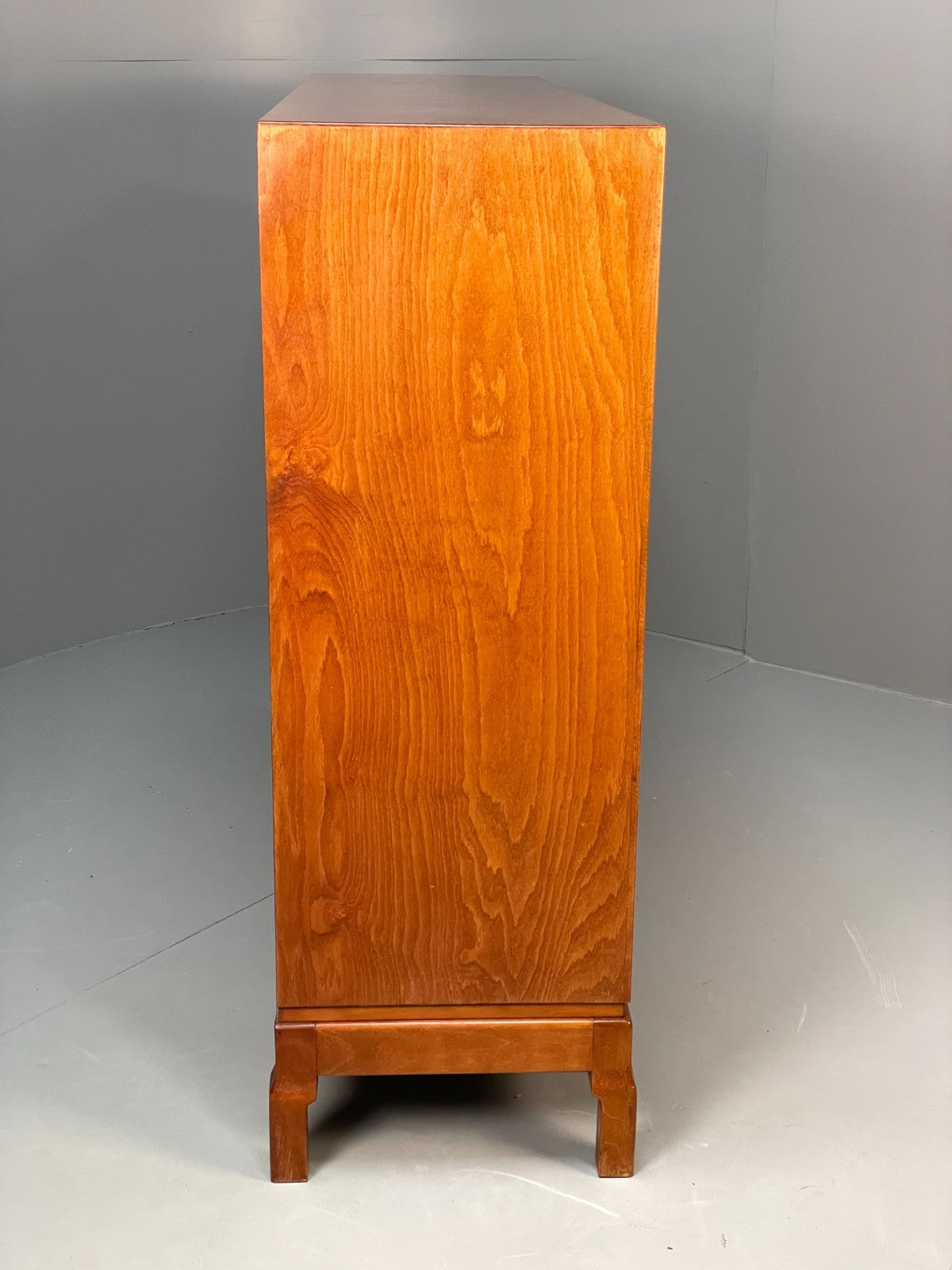 Vintage Danish 1950s Highboard Tambour Front  Cherry Wood Shelving EB10869 MWOO22