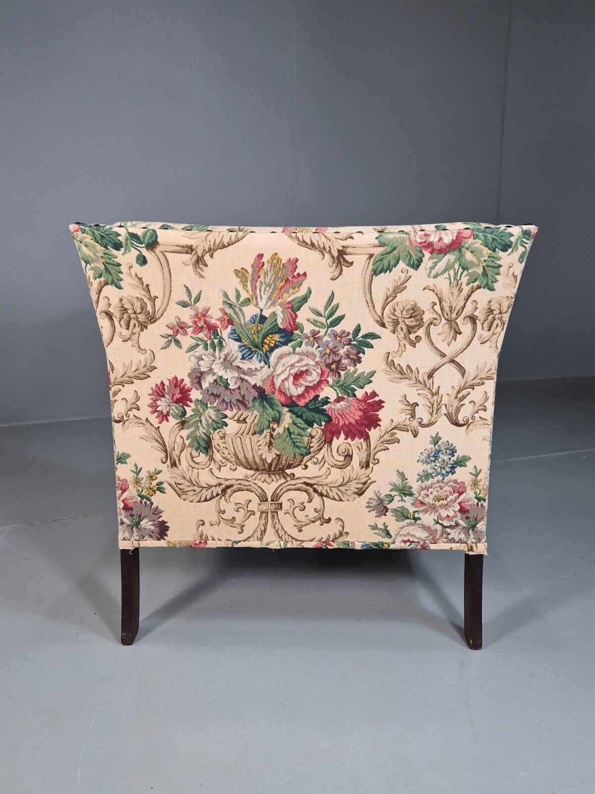 Vintage Danish Lounge Chair Floral Upholstery Retro 1950s EB7869 MNOR - UKDK FURNITURE