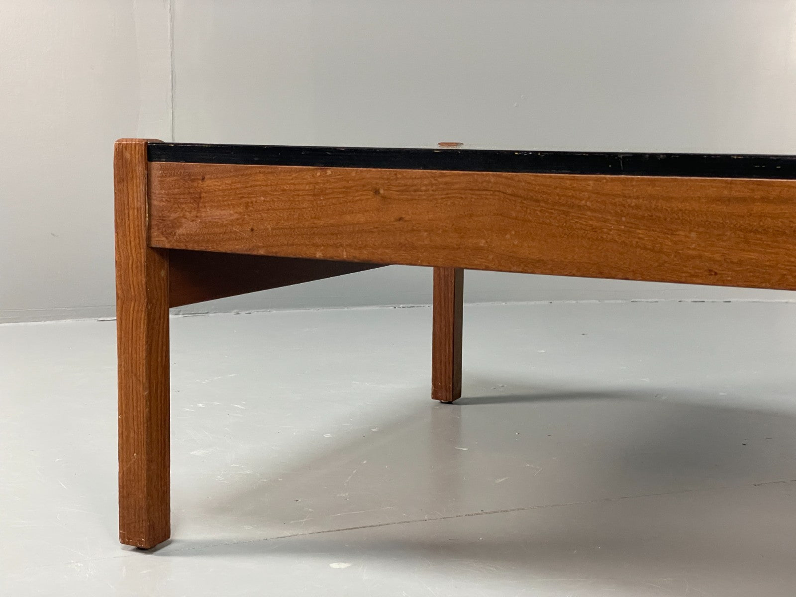 Vintage Teak Coffee Table - Guy Rogers 1960s Black Laminate Top  EB10955 MWOO16