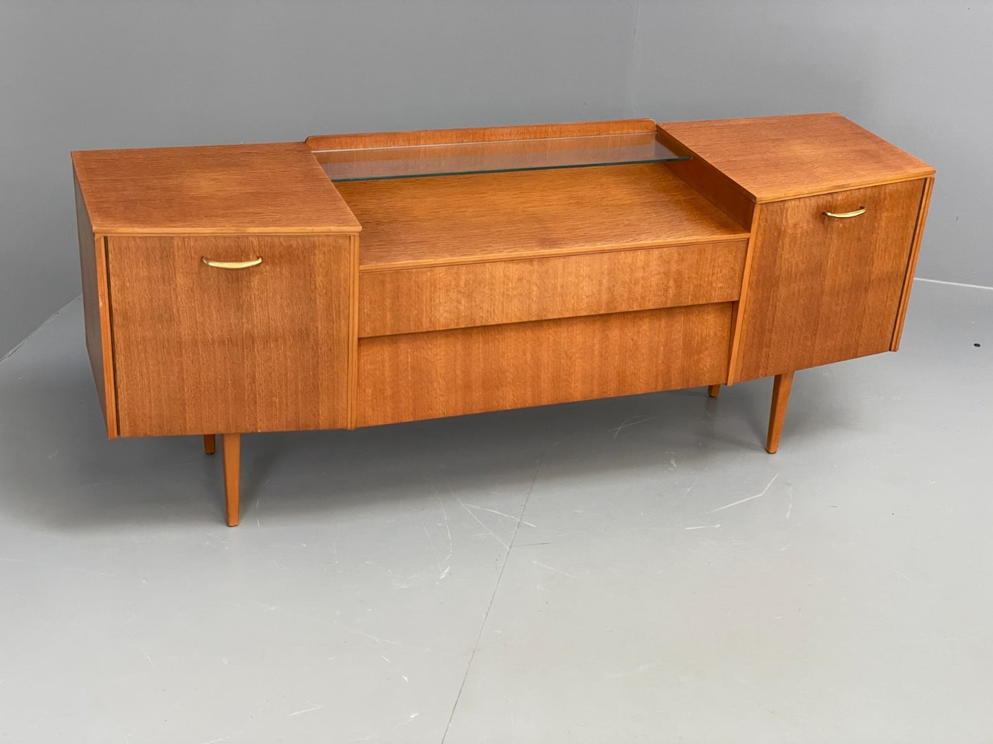 Vintage 1950s Oak Dresser Avalon Midcentury Drawers Cabinet EB11793 MWOO0