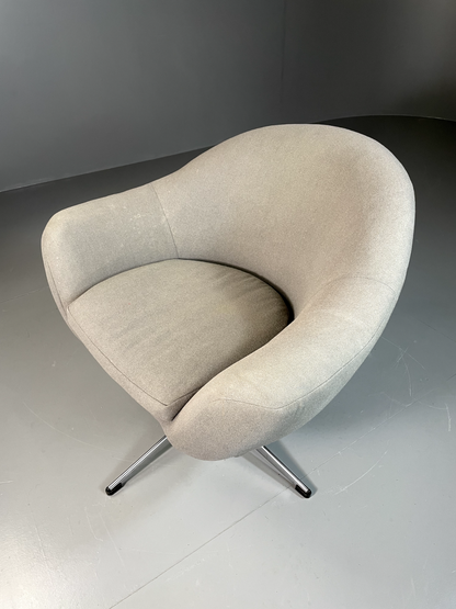 Danish Swivel Bucket Chair 1980s Vintage Retro MCM EB6359 MSWI13