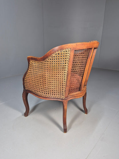 Vintage Danish Rococo Style Bergere Tub Chair 1950s Retro EB9611 VBER - UKDK FURNITURE