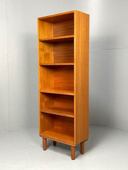 Vintage Teak Bookcase 1970s Tall Retro Alcove Shelving Unit EB11441 MWOO2