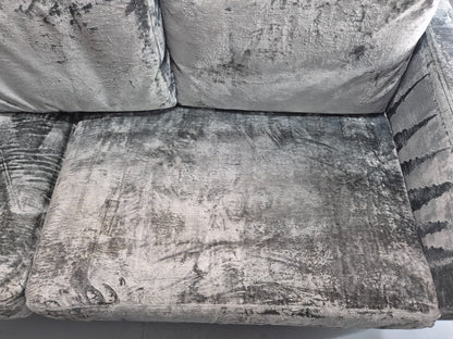 Huge 4 Seater Settee Turquoise Velvet ex Hotel Modern Design Retro EB11774 M4SS16