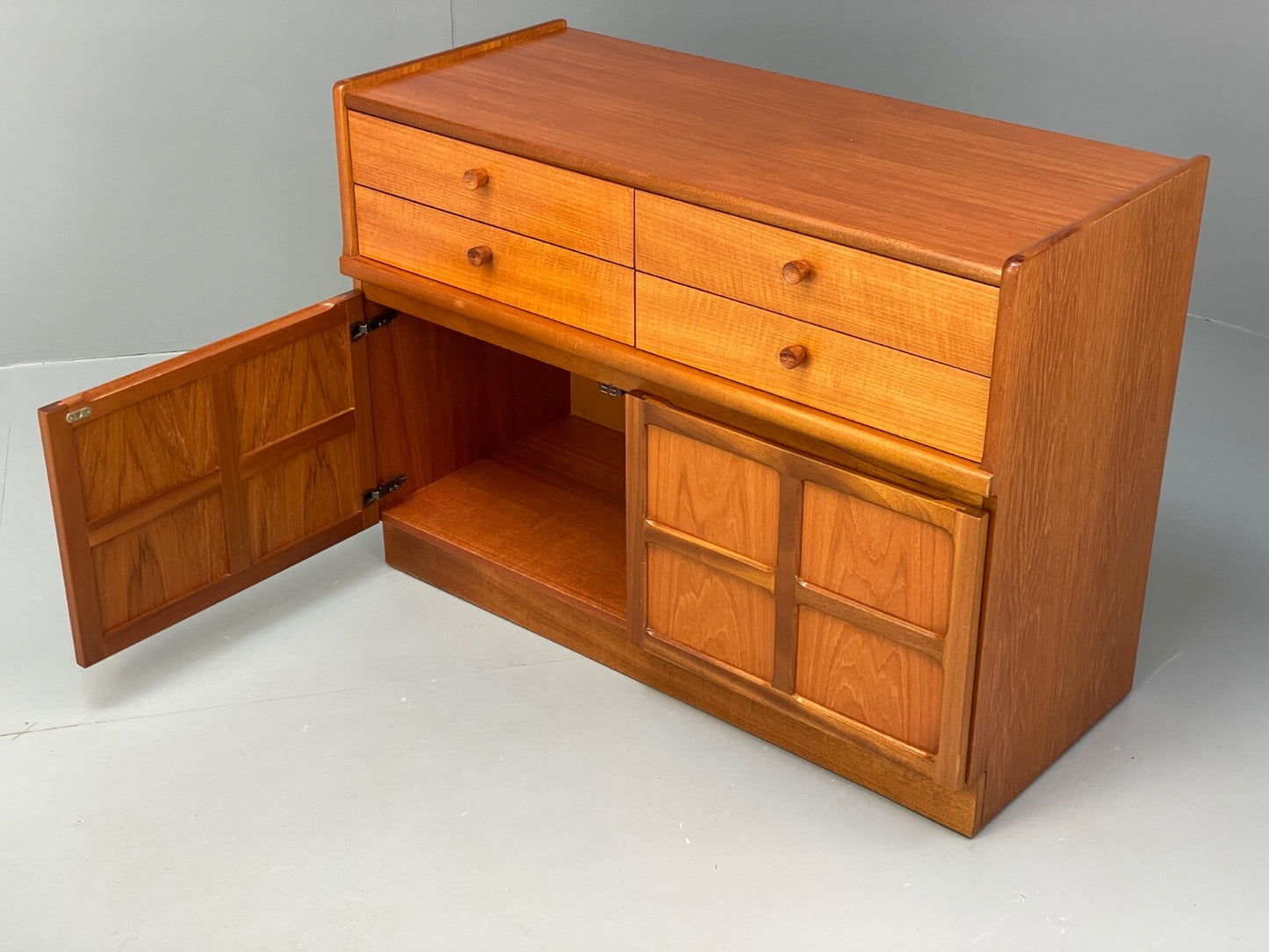 Vintage Nathan Teak Compact Sideboard Retro Drawer 1960s Mid Century EB9826 MWOO - UKDK FURNITURE