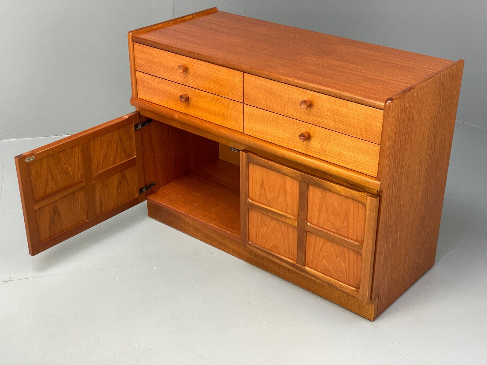 Vintage Nathan Teak Compact Sideboard Retro Drawer 1960s Mid Century EB9826 MWOO - UKDK FURNITURE