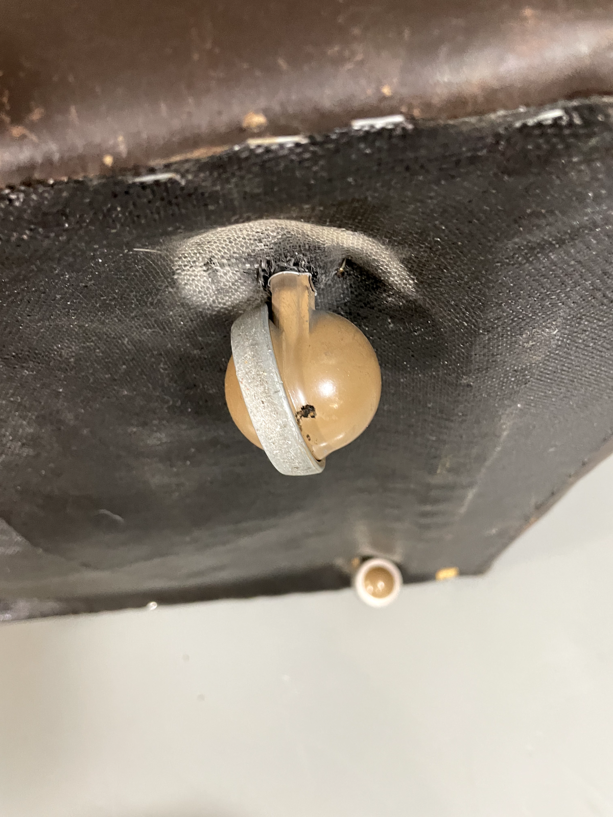 2 Danish Style Lounge Chairs Wingback Leather Vintage 1970s Retro EB5688 MNOR17