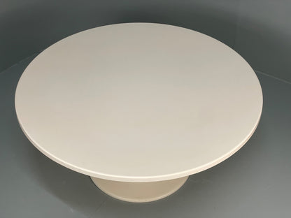 Vintage Round Coffee Table White Fibreglass 1970s Tulip Style EB11237 MWOO2