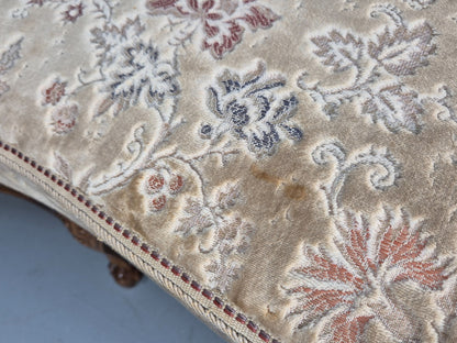 Vintage Danish Rococo Style Settee 3 Seat Green and Brown Floral EB9553 V3SS - UKDK FURNITURE