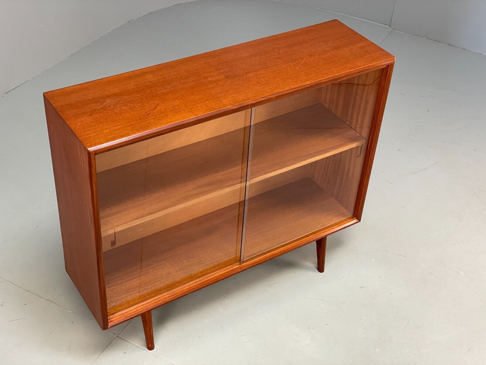 Vintage Teak Glazed Bookcase By Herbert E. Gibbs Retro Shelving EB8834 MWOO - UKDK FURNITURE