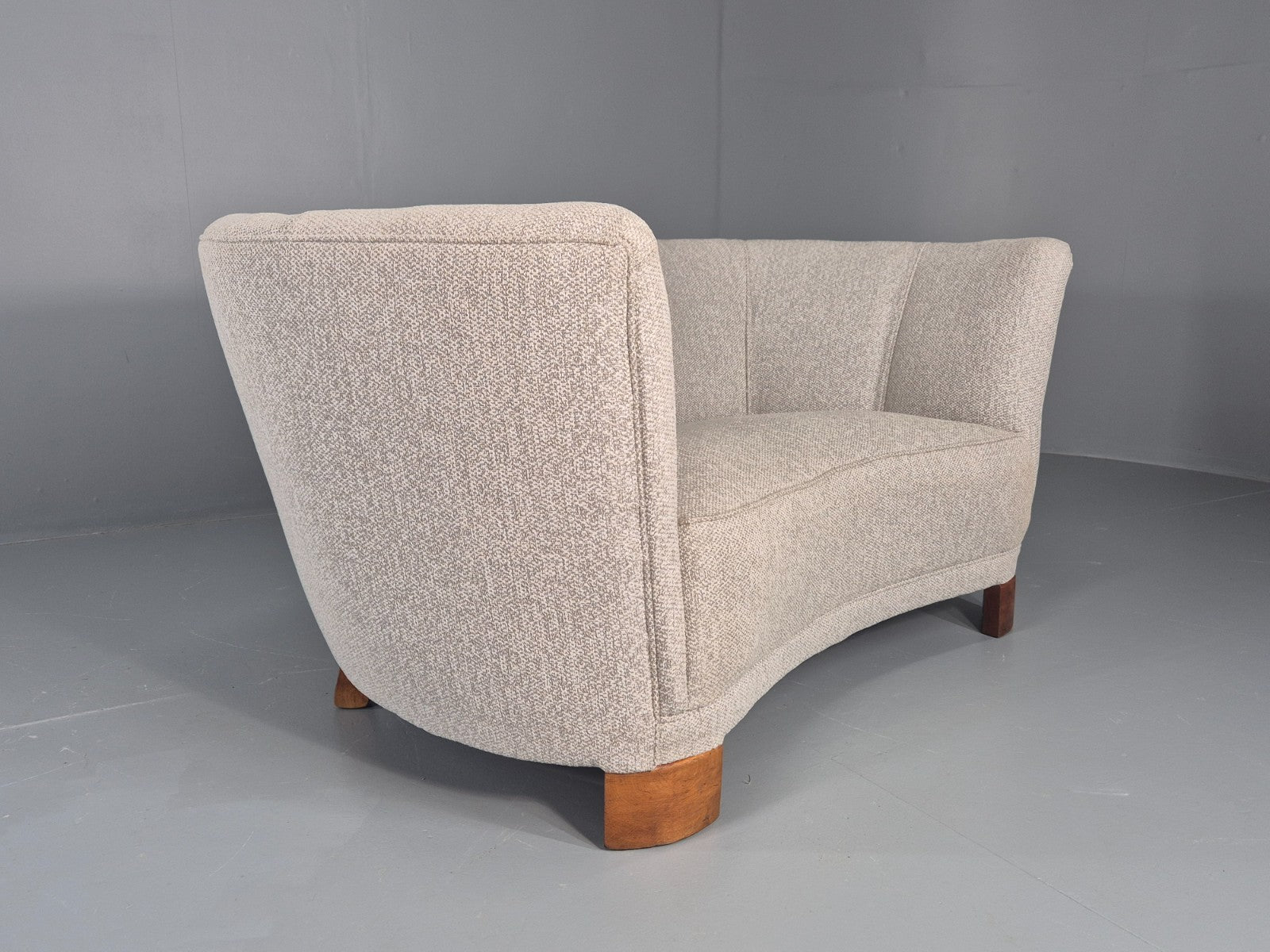 Vintage Art Deco Banana 2 Seat Sofa Danish New Upholstery 1930s EB11833 M2SS10