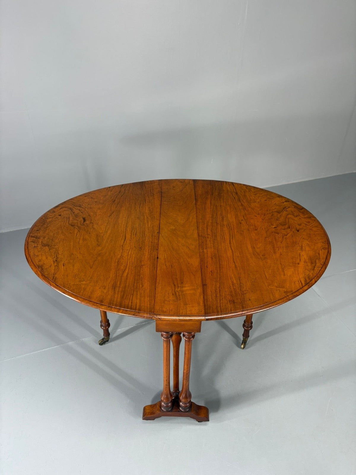 Edwardian Walnut Oval Sutherland Drop Flap Table EB10993 VWOO2