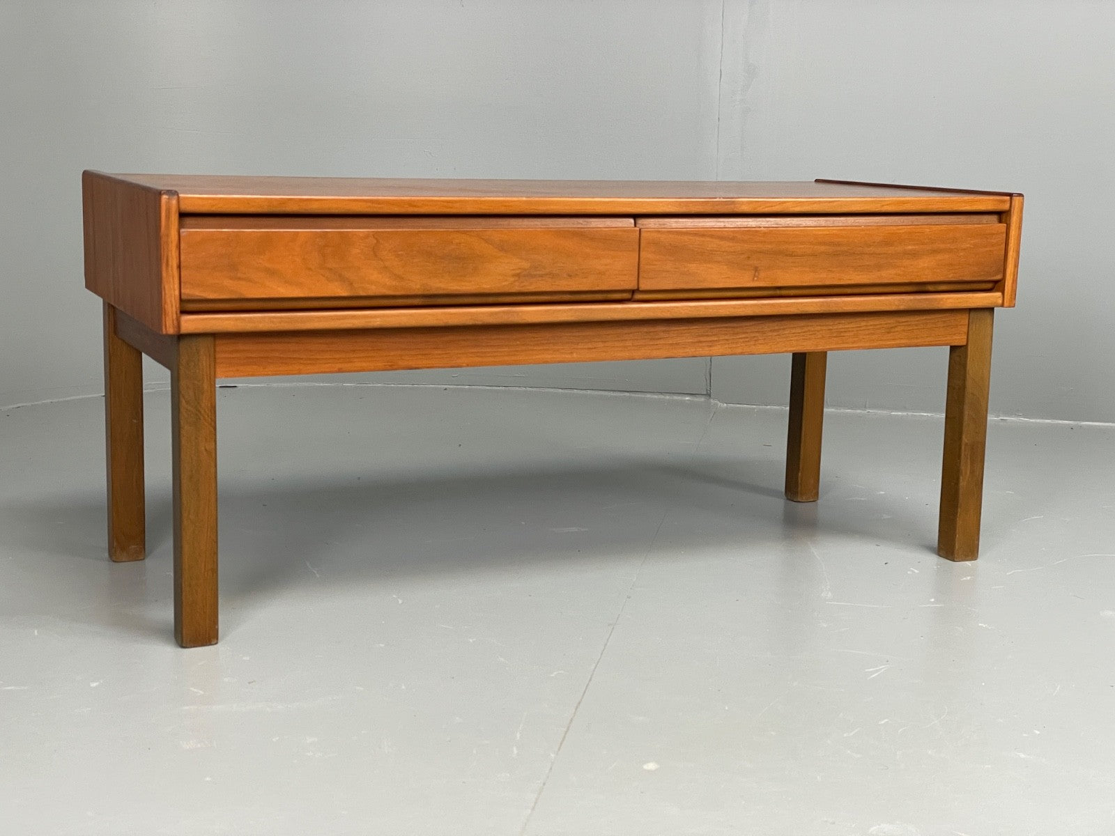 Vintage Teak Side Table With Drawers 1960s Mid Century EB11200 MWOO0