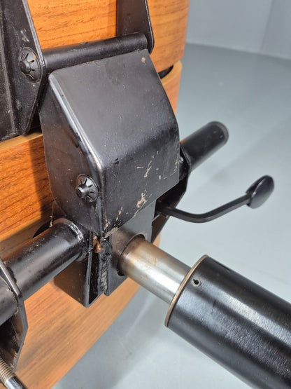 Stoll Giroflex Office Chair Vintage Brown Leather Swivel Reclining EB10998 MSWI17