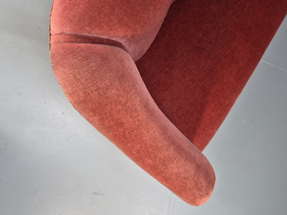 Vintage Art Deco Danish 2 Seat Sofa Pink Velour Tassels 1940s EB9666 V2SS - UKDK FURNITURE