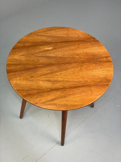 Vintage Round Walnut Coffee Table Side Table Mid Century Retro EB9428 MWOO - UKDK FURNITURE
