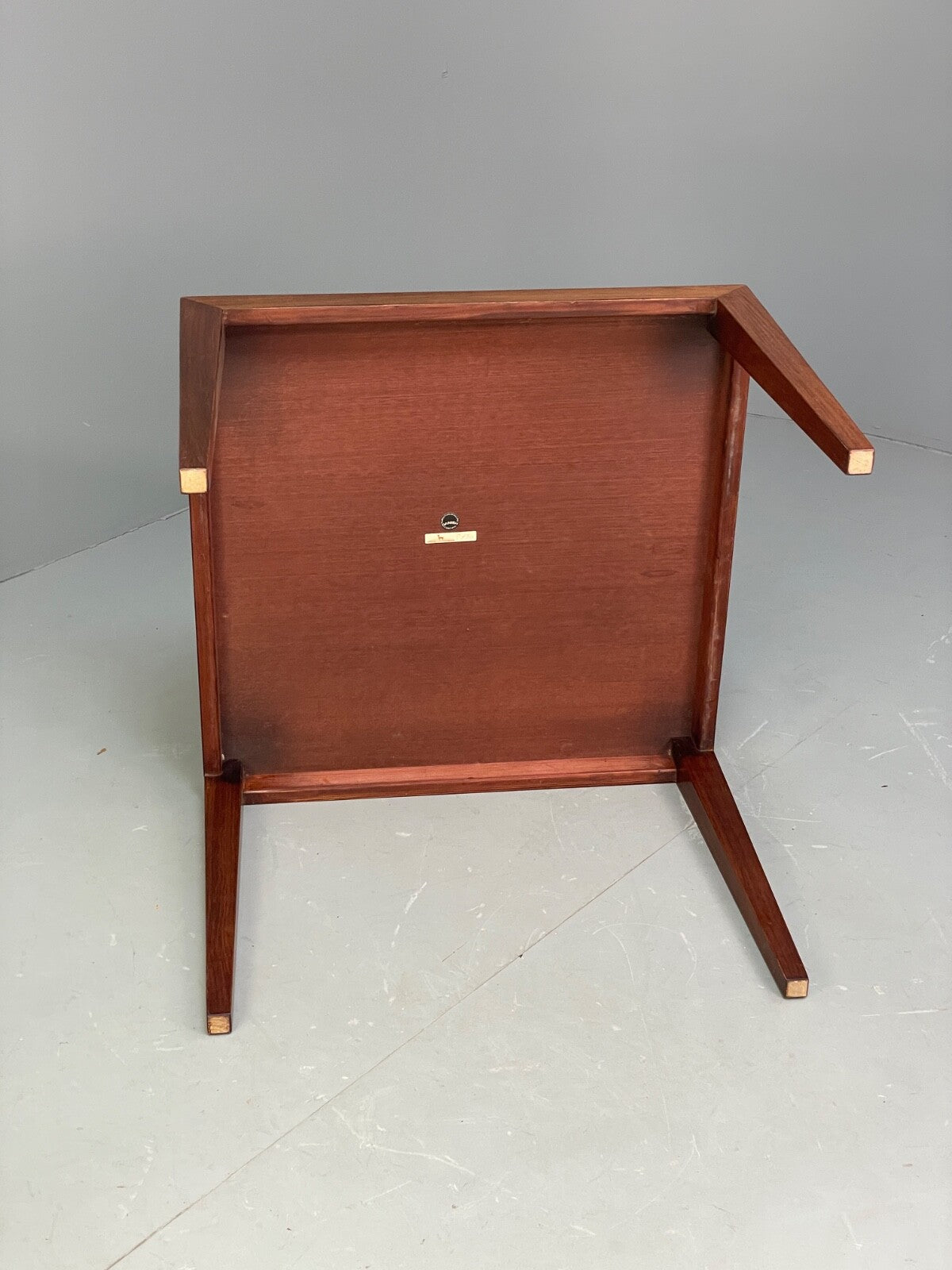 Vintage Danish Square Coffee Table By Haslev Retro 1960s Darkwood EB8801 MWOO - UKDK FURNITURE