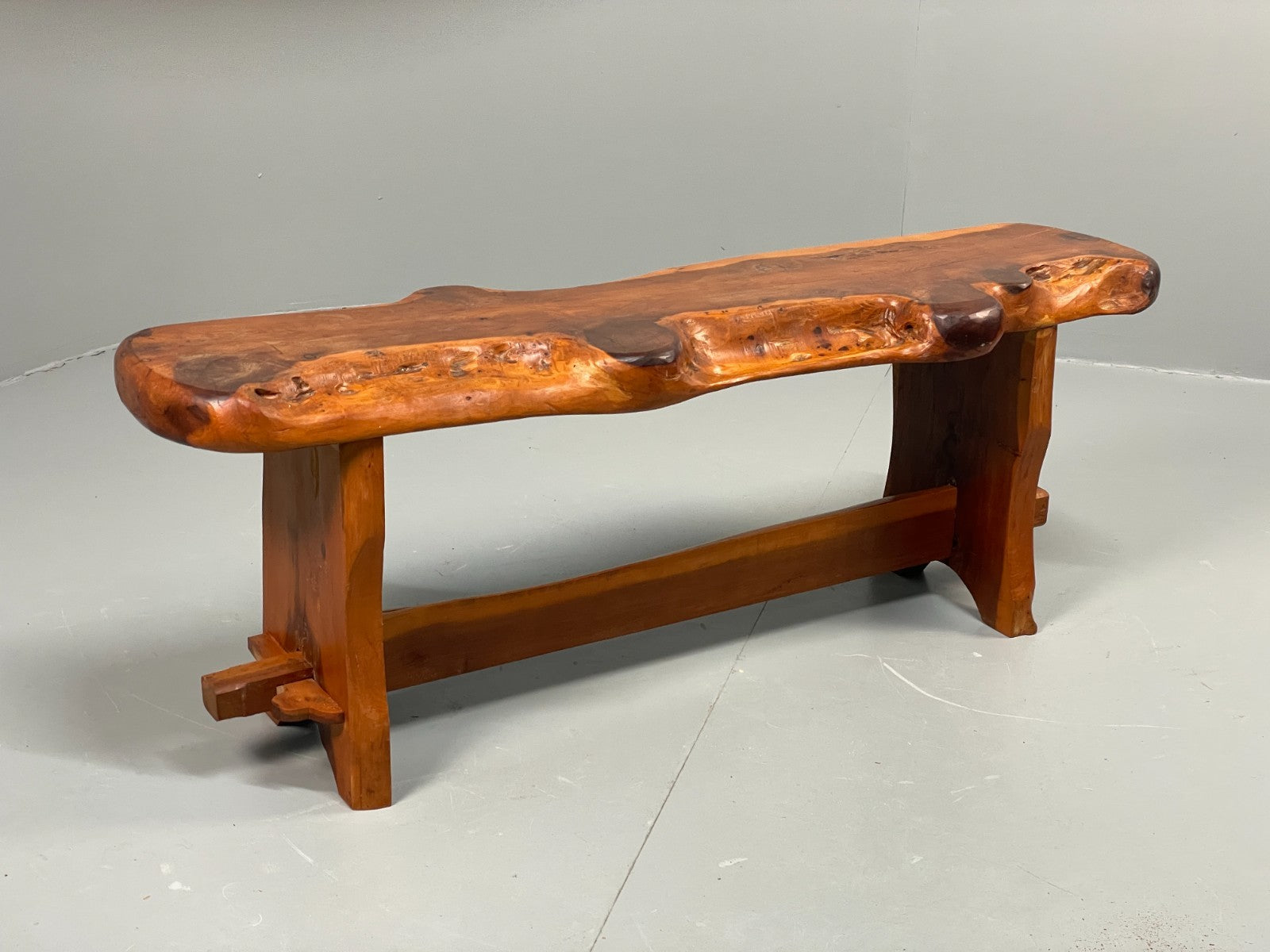 Natural Live Edge Bench Chunky Solid Organic Design EB11066 MWOO0