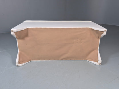 1970s Vinyl Ottoman Storage Chest White Retro Kitsch EB11572 MWOO19