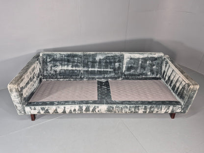 Huge 4 Seater Settee Turquoise Velvet ex Hotel Modern Design Retro EB11774 M4SS7