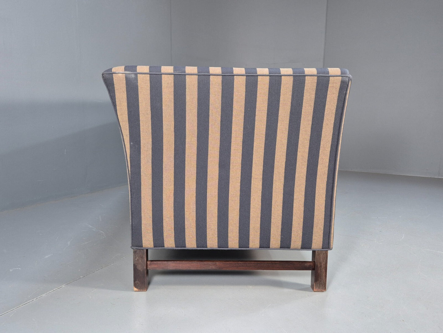 Vintage Danish 1950s Striped Sofa Mid Century Modern Shape Retro EB9559 M3SS - UKDK FURNITURE