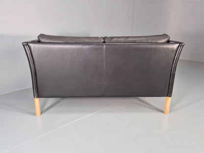 Vintage Danish Two Seater Leather Sofa Quality Feather Filled Retro EB11643 M2SS12