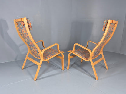 2  Vintage Bentwood Lounge Chairs Finn Ostergaard 1980s Retro MCM EB111339 MBEN11