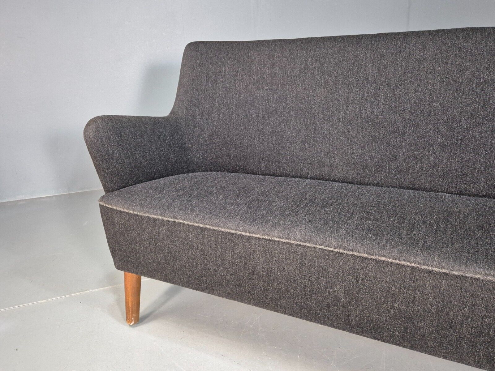 Vintage Danish 2 seat Sofa Dark Grey Mid Century Modern Retro 1950s EB8318 MNOR - UKDK FURNITURE