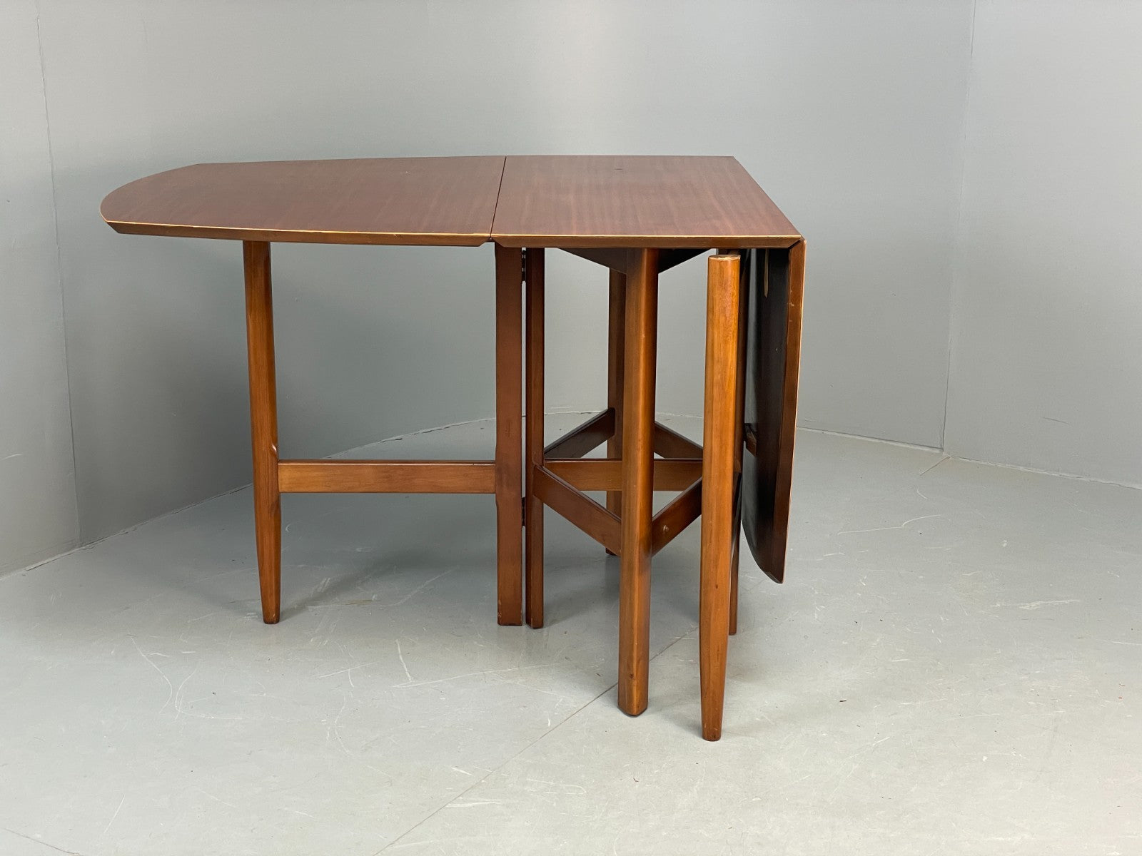 Vintage Drop Leaf Dining Table By Harris Lebus Walnut & Beech 1960s EB10675 MWOO14