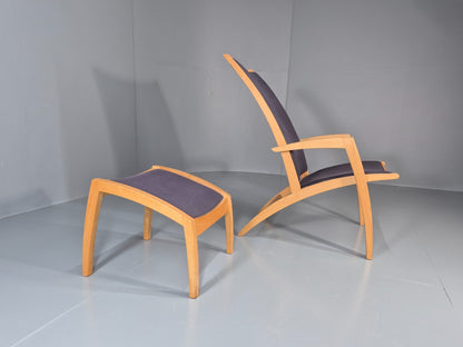 Vintage Danish Lounge Chair and Footstool Luna by Morten Gottler EB11357 MNOR5