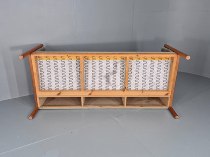Vintage 3 Seat Settee Mid Century Danish Design Beech Wood Frame EB10553 M2SS8