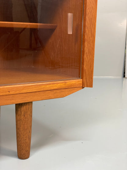 Vintage Danish Teak Bookcase By Svend Aage Rasmussen Glass Doors EB10942 MWOO5