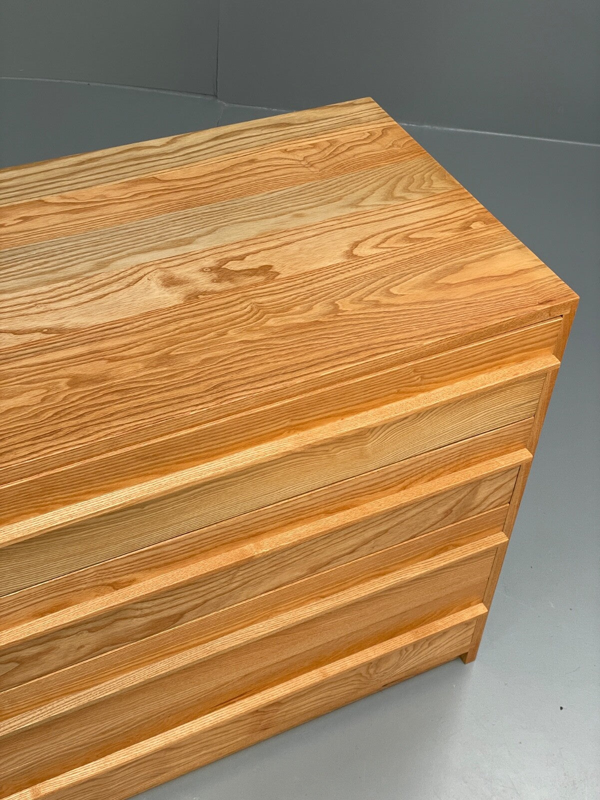 Solid Ash Chest Of Drawers With Mid Century Styled Handles Modern EB9724 MWOO - UKDK FURNITURE