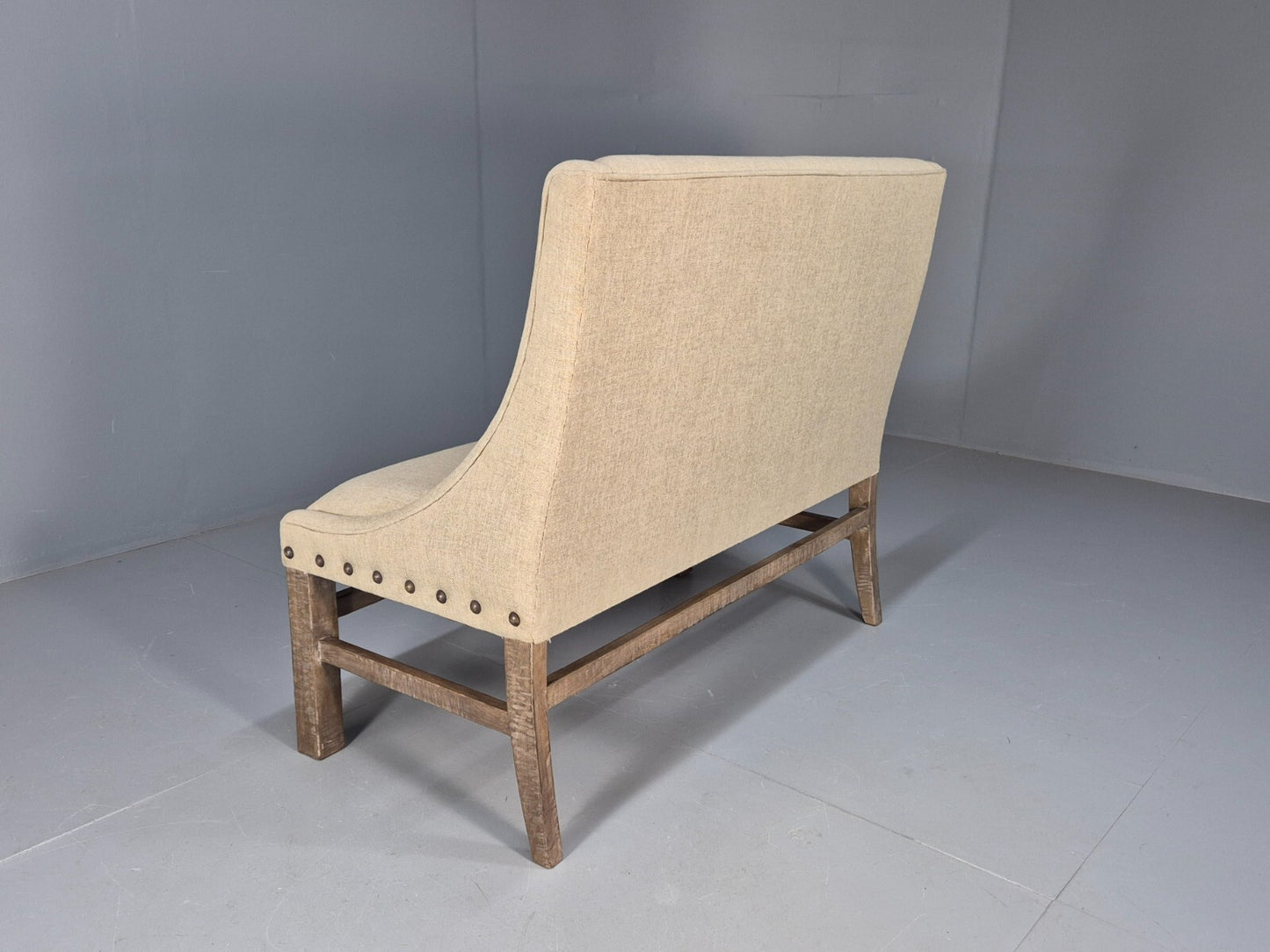 Vintage Danish 2 Seat Sofa Classic Antique Style Modern Cream Wool EB9587 V2SS - UKDK FURNITURE