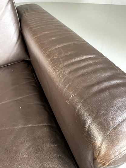 Danish Leather Lounge Chair Vintage 1970s Retro MCM EB5406 MNOR14