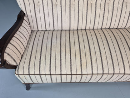 1950s Three Seater Settee Vintage Danish Cream and Grey Retro Deco EB11351 V3SS5